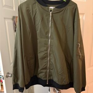 Voland Olive Green Bomber Jacket